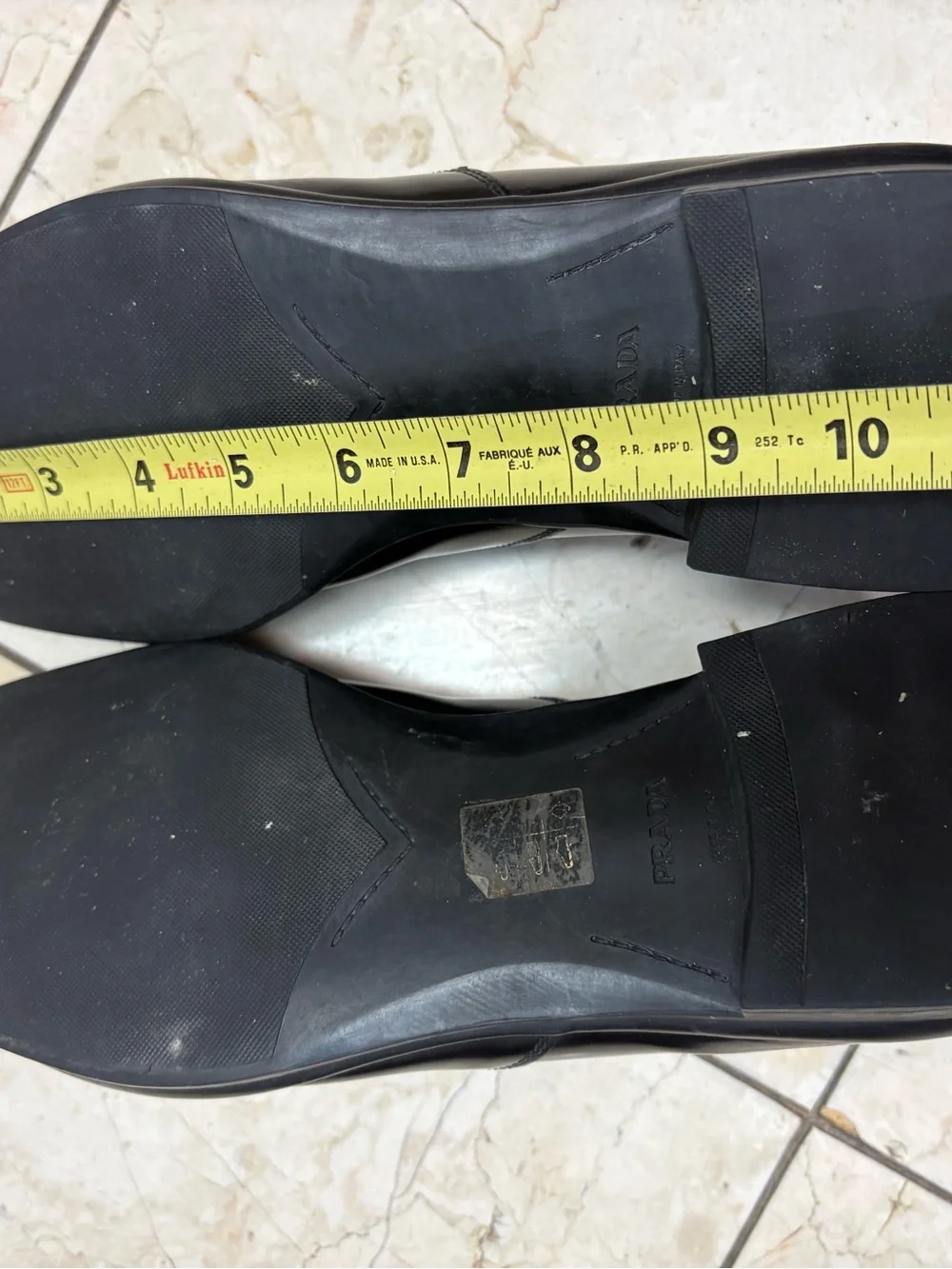 Prada Men's Black Leather Slip-On Dress Shoes